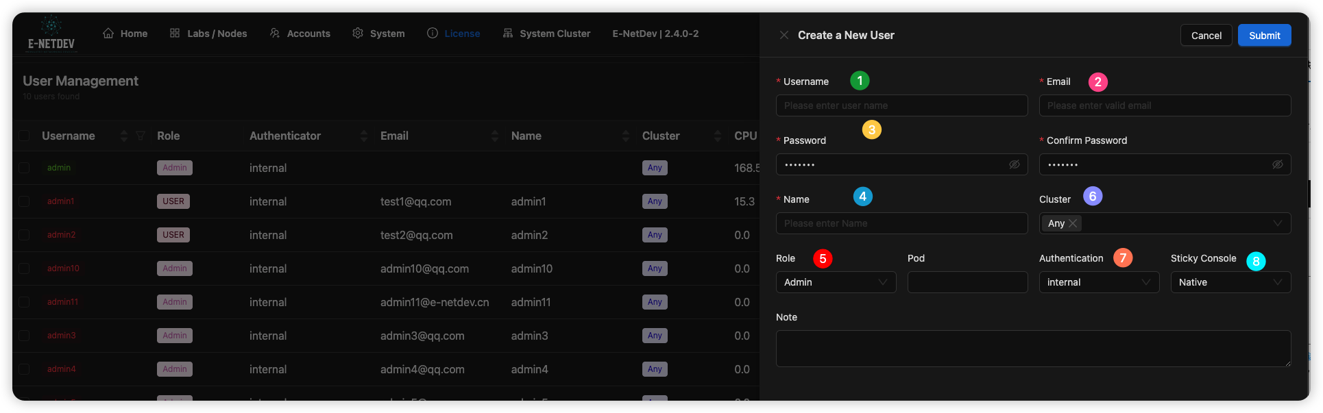 图片[2]-E-NetDev 仿真模拟平台：用户创建与角色管理员教程-E-NetDev模拟器・中文站点